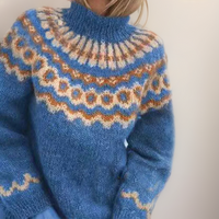 Viviana | Vintage Islandpullover – Blau