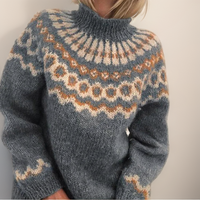 Viviana | Vintage Islandpullover – Grau