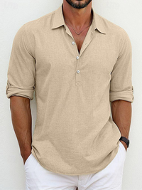 Premium Linen Shirt – Khaki