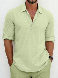 Premium Linen Shirt – Hellgrün