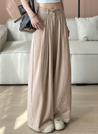 Bersha Sommerhosen | Elegante luftige sommerhosen damen mit weite Hosen – Khaki