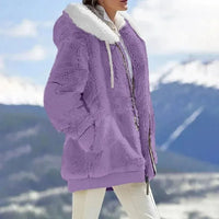 Petra™ | Winterjacke mit Kapuze – Violett