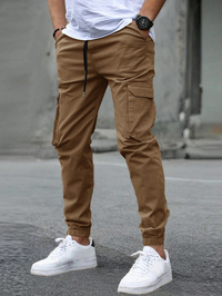DAVIDE | HERREN CARGO JOGGERHOSE – Braun