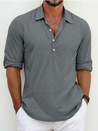 Premium Linen Shirt – Grau