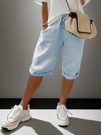 Beatrice | Hose mit Kordelzug und Seitentaschen – Hellblau
