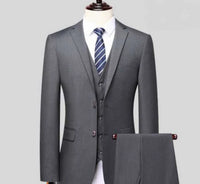 Herren Dreiteiliges Hochzeitsgast Anzug | Elegante – Grau