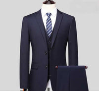 Herren Dreiteiliges Hochzeitsgast Anzug | Elegante – Marine