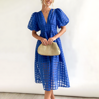 Beatrice | Elegantes Sommerkleid – Blau