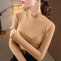 Christel™ - Elegantes Rollkragenhemd – Beige