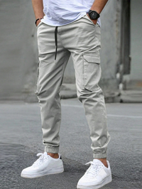 David | Entspannter Cargo-Jogger – Hellgrau