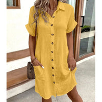 Sommerkleid Mit Kragen – Gelb