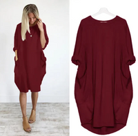 Myla – Sommertraum Kleid – Weinrot