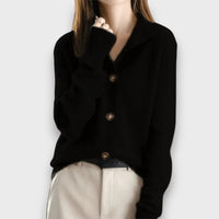 Amira – Eleganter Cardigan – Schwarz
