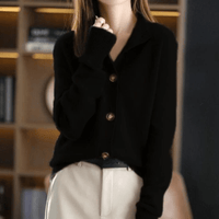 Annie™ | Strick-Gilet – Schwarz