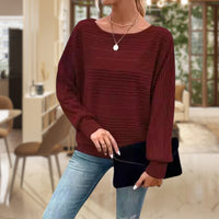 RUNDHALS-LANGARM-PULLOVER | KOMFORTABLES DESIGN, ELEGANTE PASSFORM – Rot