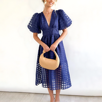 Beatrice | Elegantes Sommerkleid – Marine