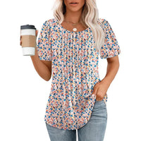 Heidi-Mode | Sommer Elegantes T-Shirt – Geblümt Rosa