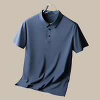 Poloshirt für Herren - Stilvolles Kurzarm-Poloshirt für den Sommerurlaub – Graublau