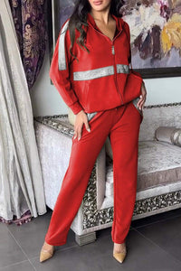 NATASCHA - ELEGANTES ZWEITEILIGES SET – Rot
