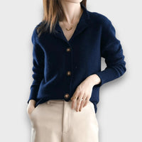 Amira – Eleganter Cardigan – Marine