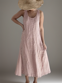 Daniella | Elegantes ärmelloses Maxikleid – Rosa