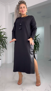 Milena™ | Elegantes Kleid – Schwarz