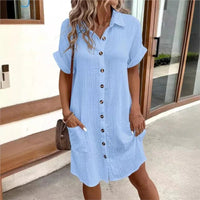 Sommerkleid Mit Kragen – Blau