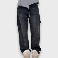 Nolene – Jeans mit Funkel-Finish und urbanem Charakter – Schwarz