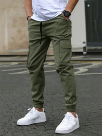 David | Entspannter Cargo-Jogger – Militärgrün