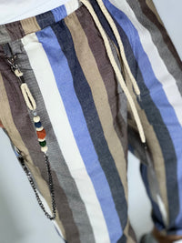 ADELFRIED - GESTREIFTE HOSE – Blau