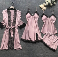Sarina - Satin-Pyjama-Set – Rosa