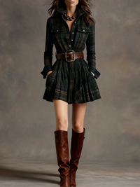 Keshet - Vantage Minikleid Mit Gürtel – Schwarz