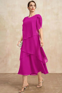 ZEHRA - KLASSISCHES CHIFFONKLEID – Rosa