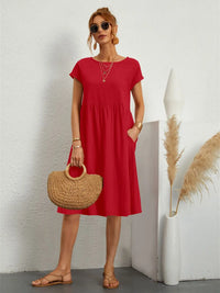 Margo | Taschen Kleid – Rot