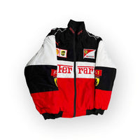 Ferrari | Veste Vintage Unisexe de Course avec Design Ferrari - Style Rétro – Ferrari blanc et rouge