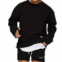 Herren-Basispullover | Klassischer Alltags-Pullover – Schwarz