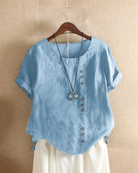 Sandra - Zeitlos elegante Bluse – Hellblau