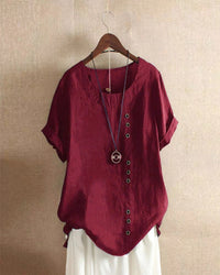 Sandra - Zeitlos elegante Bluse – Burgunderrot