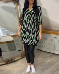 Vicky - Lässige Bluse mit leichtem Stoff – Grün