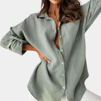 Shenna - Lässige Button Down Bluse mit Reverskragen – Grau