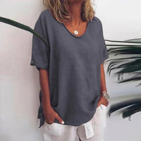 Delia - Anmutige Bluse – Dunkelgrau