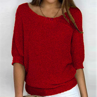 Fiora - Atmungsaktiver 3/4-Arm-Pullover – Rot