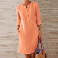 Heidi-Mode | Bequemes Frauenkleid Formal – Orange