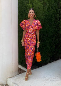 Daline - Stilvolles und Lebhaftes Kleid – Orange/Rot
