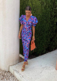 Daline - Stilvolles und Lebhaftes Kleid – Violett