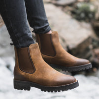Nicole | Profilsohle Blockabsatz Stiefeletten – Braun