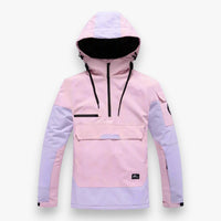 Snowboardjacke für Herren und Damen im Anorak-Stil – Rosa
