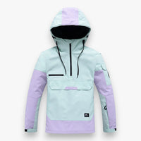 Snowboardjacke für Herren und Damen im Anorak-Stil – Mintgrün