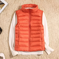 Sophie - Äußerst leichte, warme Weste – Orange