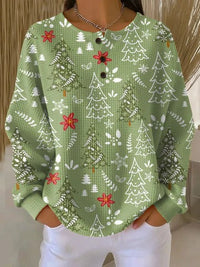 Annica™ - Alltagstauglicher Pullover in Luxuriöser Ästhetik – Weihnachtsgrün